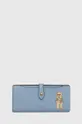 modra Usnjena denarnica Polo Ralph Lauren Ženski