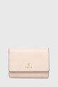 Usnjena denarnica Furla Camelia Zrnato usnje bež WP00325.ARE000.B4L00