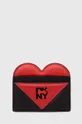 μαύρο Δερμάτινη θήκη για κάρτες DKNY HEART OF NY Γυναικεία
