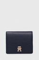 Гаманець Tommy Hilfiger імітація лицьової шкіри темно-синій AW0AW16011