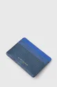 Шкіряний чохол на банківські карти Kurt Geiger London блакитний