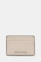 Kožené puzdro na karty MICHAEL Michael Kors béžová 32F8SF6D1L