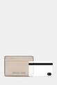 Kožené puzdro na karty MICHAEL Michael Kors béžová 32F8SF6D1L