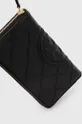 Кожаный кошелек Tory Burch Fleming Soft Zip Continental Wallet чёрный