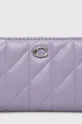 vijolična Usnjena denarnica Coach