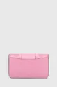 Кожаный кошелек Coach розовый