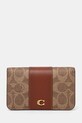 Кожен портфейл Coach гладка кожа кафяв CR542