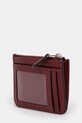 Coach leather key case CR550 maroon AW24