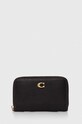 Кожаный кошелек Coach кожа чёрный CR551