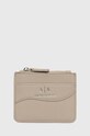 Armani Exchange card holder imitatie de piele bej 948539.CC783