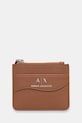 Pouzdro na karty Armani Exchange imitace kůže hnědá 948539.CC783