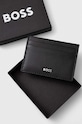 Akcesoria BOSS etui na karty skórzane 50519269 czarny
