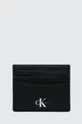 чорний Шкіряний чохол на банківські карти Calvin Klein Jeans Чоловічий