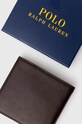 Kožni novčanik Polo Ralph Lauren smeđa 405913723