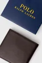 brązowy Polo Ralph Lauren portfel skórzany
