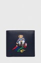 Polo Ralph Lauren portfel skórzany skóra licowa granatowy 405931694