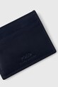 Δερμάτινη θήκη για κάρτες Polo Ralph Lauren 405931695 σκούρο μπλε SS24