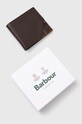 Шкіряний гаманець Barbour коричневий MLG0063