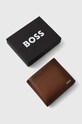 BOSS portfel skórzany brązowy 50517219