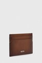 Δερμάτινη θήκη για κάρτες BOSS 50517236 καφέ SS24