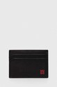 HUGO etui na karty skórzane etui na karty czarny 50516967
