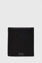 Kožená peňaženka Tommy Hilfiger usňová koža čierna AM0AM12190