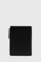 Δερμάτινο πορτοφόλι Calvin Klein μαύρο