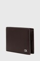 Kožená peňaženka Calvin Klein K50K511689 hnedá SS24