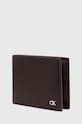 Kožená peňaženka Calvin Klein K50K511689 hnedá SS24