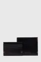 negru Barbour portofel din piele si suport pentru card Cairnwell Wallet & Cardholder Gift Set De bărbați