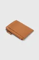 Kožená peňaženka Coccinelle hnedá