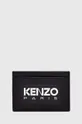 черен Кожен калъф за карти Kenzo Унисекс