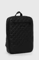Kožený ruksak Emporio Armani čierna