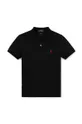 crna Pamučna polo majica Polo Ralph Lauren Za dječake