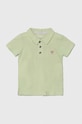 Guess polo bawełniane dziecięce bawełna zielony N2GP03.KAPY0.PPYH