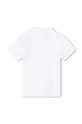 Дитяча бавовняна футболка поло BOSS білий