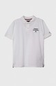 Tommy Hilfiger polo bawełniane dziecięce aplikacja biały KB0KB08738.PPYH
