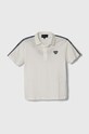 Emporio Armani polo bawełniane dziecięce aplikacja biały 3D4FJ2.1JPZZ
