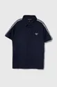σκούρο μπλε Παιδικά βαμβακερά μπλουζάκια πόλο Emporio Armani Για αγόρια