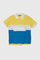 United Colors of Benetton polo bawełniane dziecięce wzorzyste żółty 3088C301G.G.Seasonal