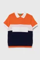 πορτοκαλί Παιδικά βαμβακερά μπλουζάκια πόλο United Colors of Benetton Για αγόρια