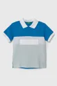 μπλε Παιδικά βαμβακερά μπλουζάκια πόλο United Colors of Benetton Για αγόρια