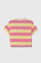 Παιδικά βαμβακερά μπλουζάκια πόλο United Colors of Benetton ροζ