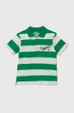 zelena Pamučna polo majica United Colors of Benetton x Snoopy Za dječake