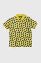 Dětská bavlněná polokošile United Colors of Benetton propínací žlutá 361YC301H.G.Seasonal