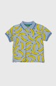 United Colors of Benetton tricouri polo din bumbac pentru copii fixat albastru 361YG300P.P.Seasonal
