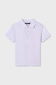 Παιδικά βαμβακερά μπλουζάκια πόλο Mayoral βαμβάκι λευκό 890.7E.Junior.PPYH