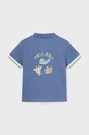 Mayoral polo bawełniane niemowlęce 1106.3F.Baby.PPYH niebieski SS24
