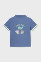 Дитяча бавовняна футболка поло Mayoral блакитний