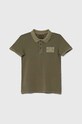 Guess tricouri polo din bumbac pentru copii imprimeu verde L4GP01.K9WF4.PPYH